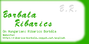 borbala ribarics business card