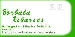 borbala ribarics business card